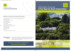 Affordable Housing: A Fair Deal for Rural Communities