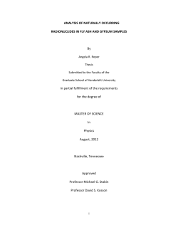 analysis of naturally occurring radionuclides in fly ash