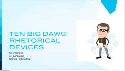 Ten Big Dawg Rhetorical Devices[1]