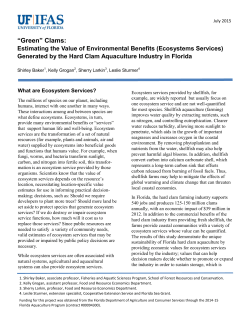 "Green" Clams: Estimating the Value of Environmental Benefits