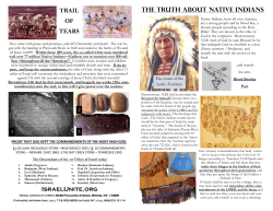 thE tRUTh ABOUT NATIVE iNDIANS TRAIL OF TEARS IsraelUnite.org
