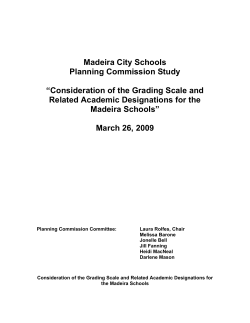 Consideration of the Grading Scale and Related Academic