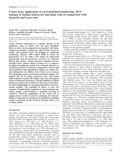 Comet assay application in environmental