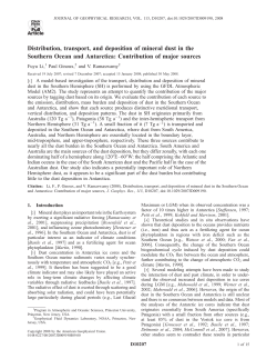 Distribution, transport, and deposition of mineral