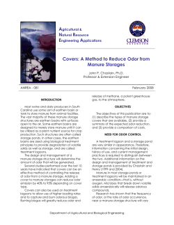 Covers: A Method to Reduce Odor from Manure Storages