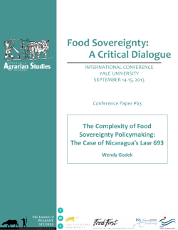 The Complexity of Food Sovereignty Policymaking