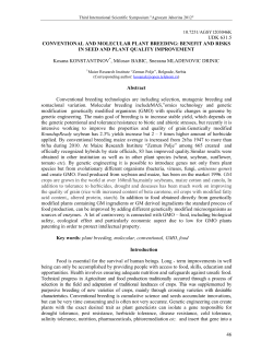 benefit and risks in seed and plant quality improvement