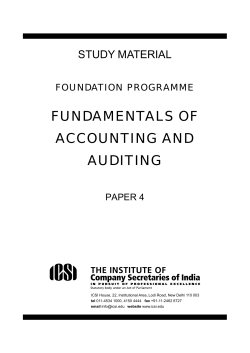 Fundamentals of Accounting and Auditing