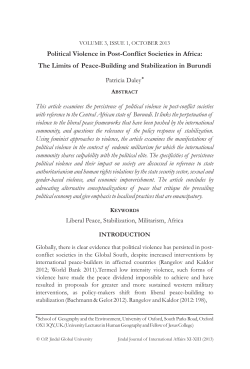 Political Violence in Post-Conflict Societies in Africa