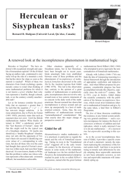 Herculean or Sisyphean tasks? - D&eacute;partement de math&eacute;matiques et