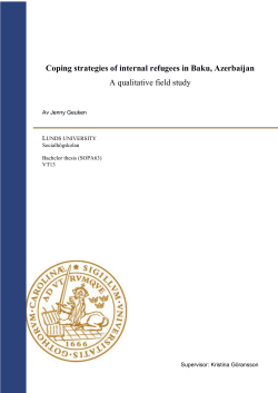 Coping strategies of internal refugees in Baku, Azerbaijan A