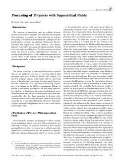 Processing of Polymers with Supercritical Fluids