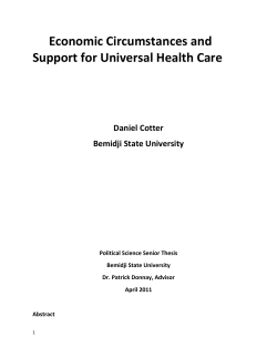 Public Opinion and Health Care