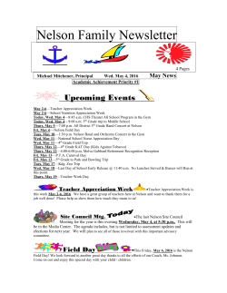 Nelson Family Newsletter