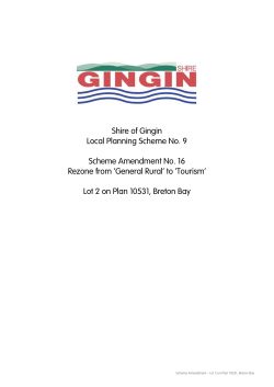 Shire of Gingin Local Planning Scheme No. 9 Scheme Amendment