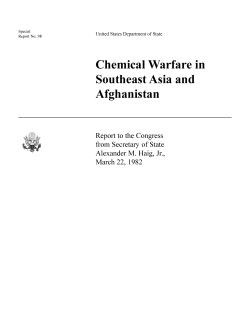 Chemical Warfare in Southeast Asia and Afghanistan