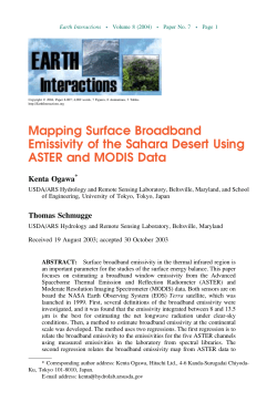 Mapping Surface Broadband Emissivity of the Sahara Desert Using