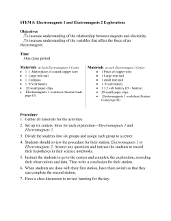STEM 5: Electromagnets 1 and Electromagnets 2 Explorations