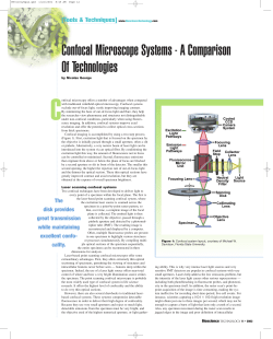 Confocal Microscope Systems - A Comparison Of Technologies
