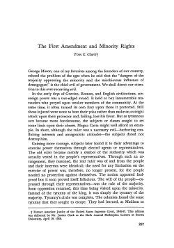 The First Amendment and Minority Rights