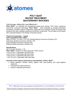 poly quat water treatment quaternary biocides