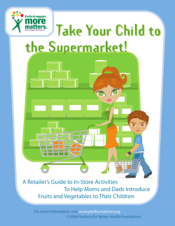 Take your child to the supermarket