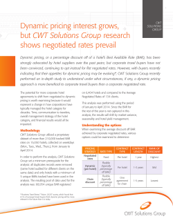 Dynamic pricing interest grows, but CWT Solutions Group research