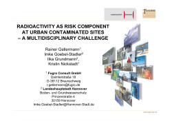 radioactivity as risk component at urban contaminated sites