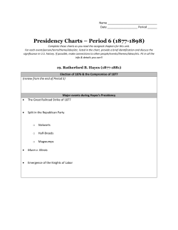 Period 6 Presidency Charts - Bremerton School District