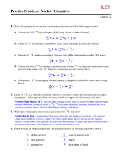 Nuclear Chemistry