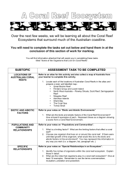 Coral Reef Ecosystems
