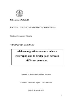 African migration as a way to learn geography and to