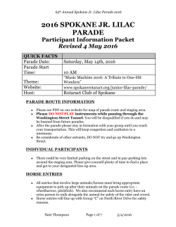 Final 2016 Parade Packet