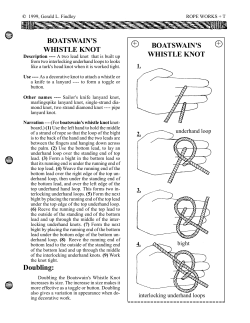 BOATSWAIN`S WHISTLE KNOT + + BOATSWAIN`S