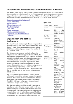 Declaration of Independence: The LiMux Project in Munich