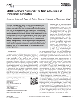 Metal Nanowire Networks - Duke People