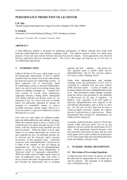 PERFORMANCE PREDICTION OF LiCl ROTOR