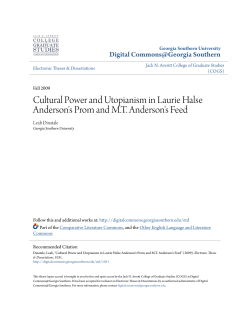 Cultural Power and Utopianism in Laurie Halse Anderson`s Prom