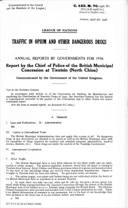 TRAFFIC IN OPIUM AND OTHER DANGEROUS DRUGS