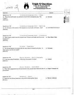 assorted questions - High School Quizbowl Packet Archive