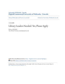 Library Leaders Needed: Yes, Please Apply