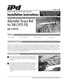 Adjustable Torque Rod For 240
