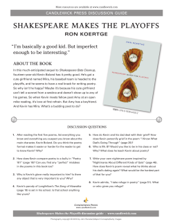Shakespeare Makes the Playoffs