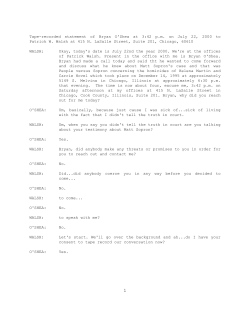 Statement by Bryan O`Shea