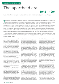 The apartheid era - General Council of the Bar of South Africa