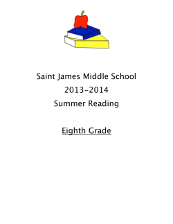 8th Grade 2013-2014 Summer Reading Final Version