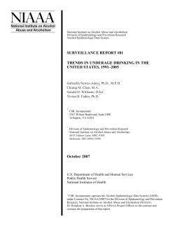 SURVEILLANCE REPORT #81 TRENDS IN