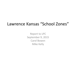 School Zones - Lawrence Pedestrian Coalition