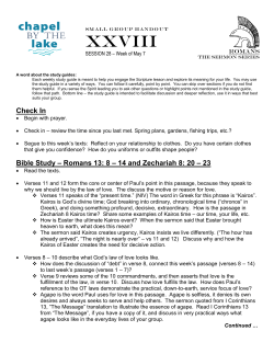 Study Guide May 7 (Rom 13-2)