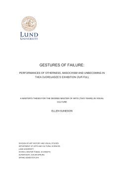 GESTURES OF FAILURE: